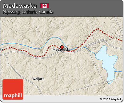 Shaded Relief 3D Map of Madawaska