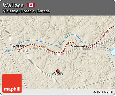 Shaded Relief 3D Map of Wallace