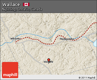 Shaded Relief 3D Map of Wallace