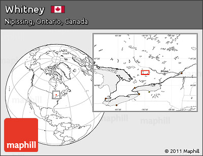 Blank Location Map of Whitney