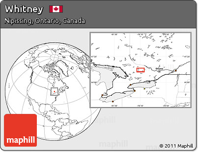 Blank Location Map of Whitney