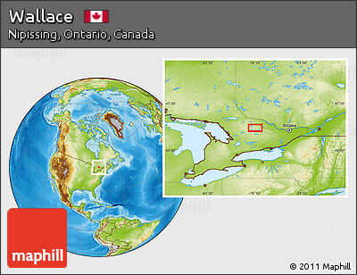 Physical Location Map of Wallace