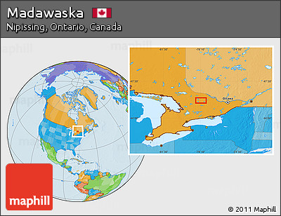 Political Location Map of Madawaska