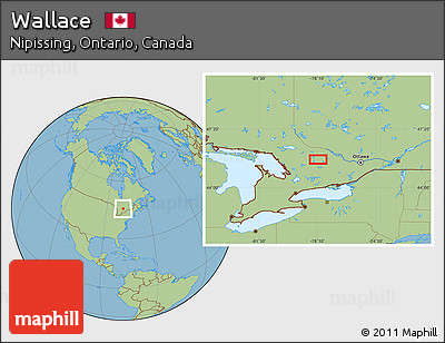 Savanna Style Location Map of Wallace