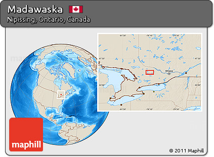 Shaded Relief Location Map of Madawaska