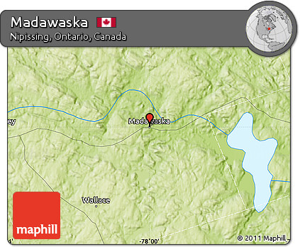 Physical Map of Madawaska