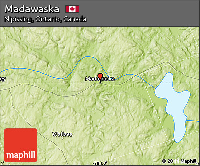Physical Map of Madawaska