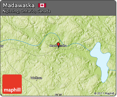Physical Map of Madawaska