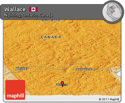 Political Panoramic Map of Wallace