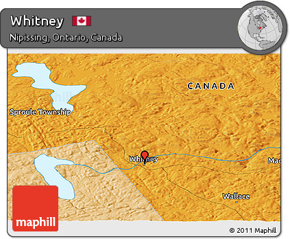 Political Panoramic Map of Whitney