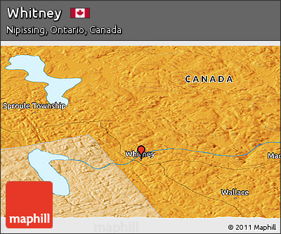 Political Panoramic Map of Whitney