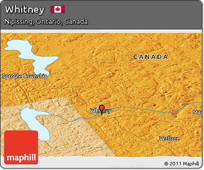 Political Panoramic Map of Whitney
