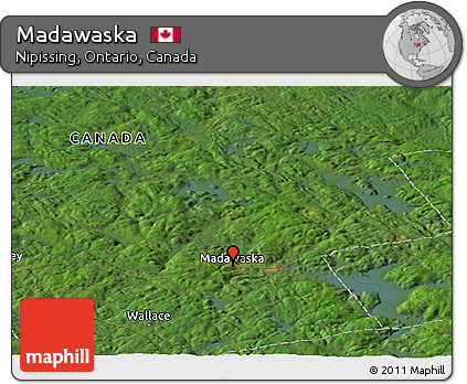 Satellite Panoramic Map of Madawaska