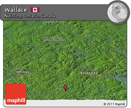 Satellite Panoramic Map of Wallace