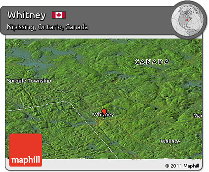 Satellite Panoramic Map of Whitney
