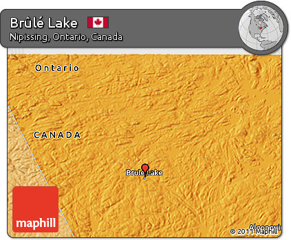Political 3D Map of Brûlé Lake