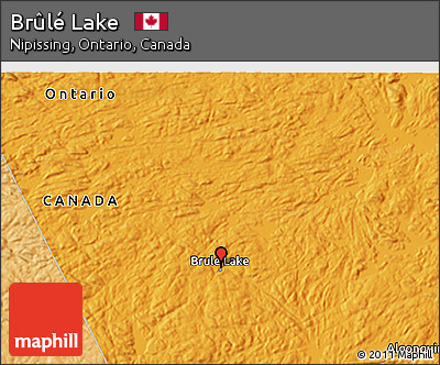 Political 3D Map of Brûlé Lake