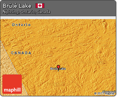 Political 3D Map of Brûlé Lake