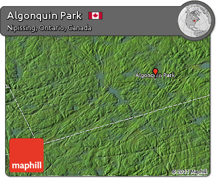 Satellite 3D Map of Algonquin Park