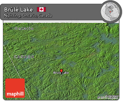 Satellite 3D Map of Brûlé Lake