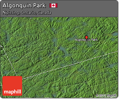 Satellite 3D Map of Algonquin Park