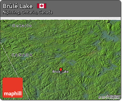 Satellite 3D Map of Brûlé Lake
