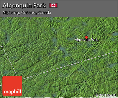 Satellite 3D Map of Algonquin Park