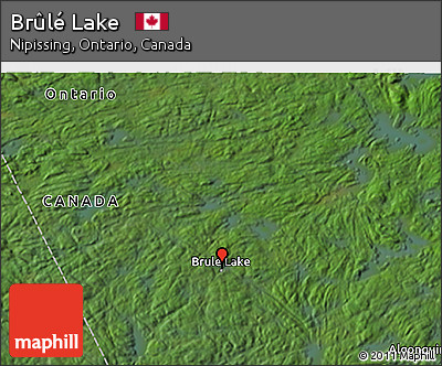 Satellite 3D Map of Brûlé Lake