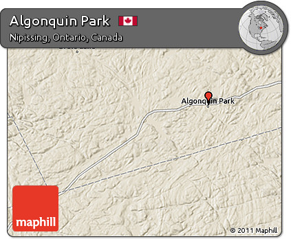 Shaded Relief 3D Map of Algonquin Park