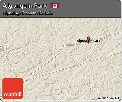 Shaded Relief 3D Map of Algonquin Park