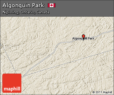 Shaded Relief 3D Map of Algonquin Park