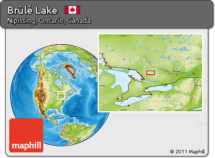 Physical Location Map of Brûlé Lake