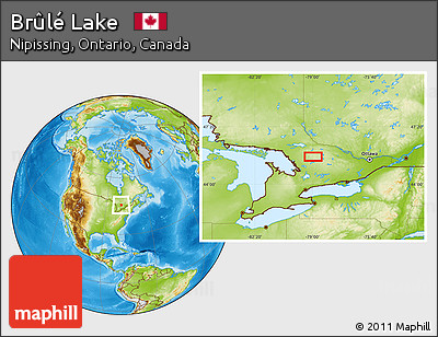 Physical Location Map of Brûlé Lake