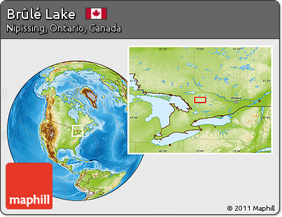 Physical Location Map of Brûlé Lake