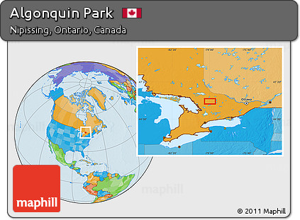 Political Location Map of Algonquin Park