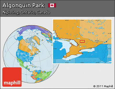 Political Location Map of Algonquin Park