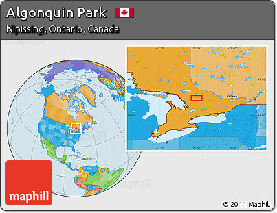 Political Location Map of Algonquin Park