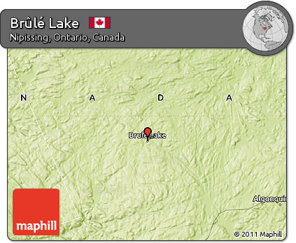Physical Map of Brûlé Lake