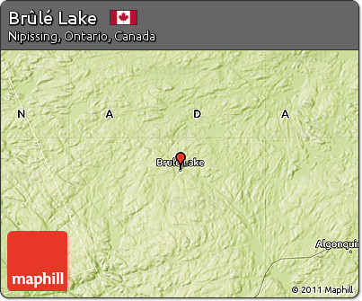 Physical Map of Brûlé Lake