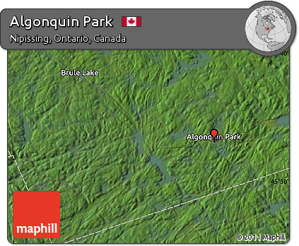Satellite Map of Algonquin Park