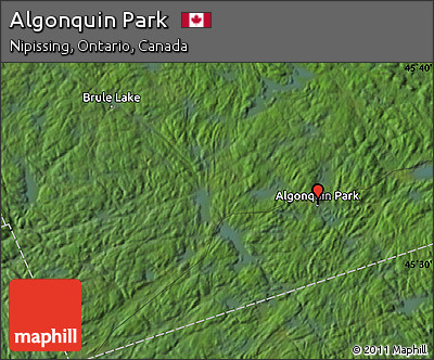 Satellite Map of Algonquin Park