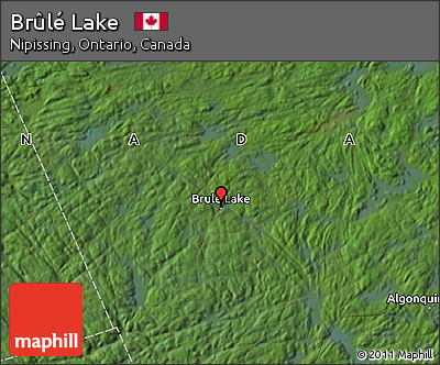 Satellite Map of Brûlé Lake
