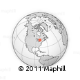 Outline Map of the Area around 45° 35' 46" N, 78° 58' 29" W, rectangular outline