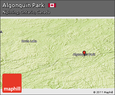 Physical Panoramic Map of Algonquin Park