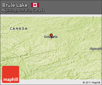 Physical Panoramic Map of Brûlé Lake