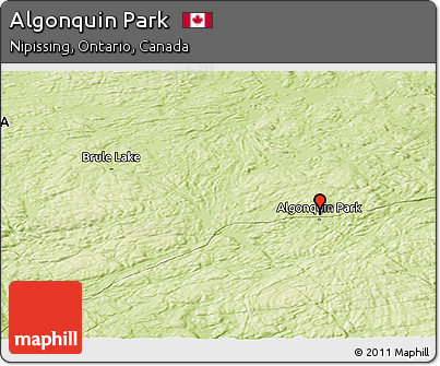 Physical Panoramic Map of Algonquin Park