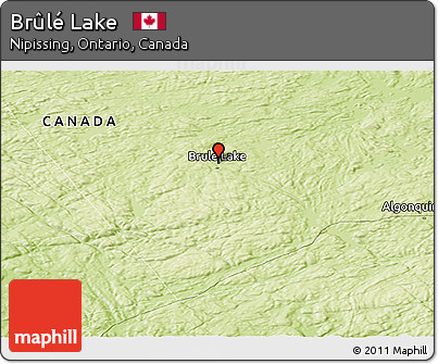 Physical Panoramic Map of Brûlé Lake