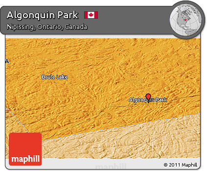 Political Panoramic Map of Algonquin Park