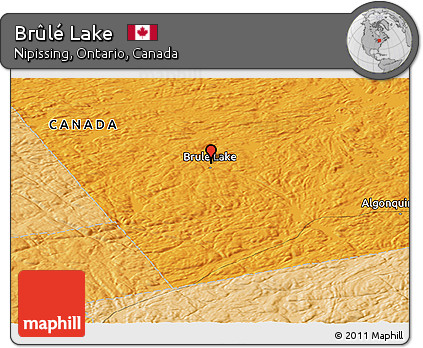 Political Panoramic Map of Brûlé Lake
