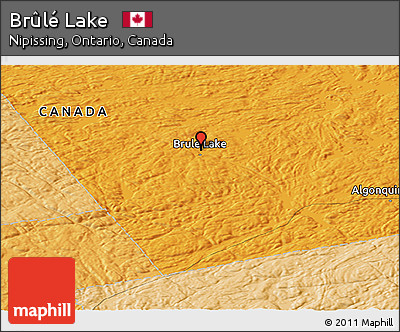 Political Panoramic Map of Brûlé Lake